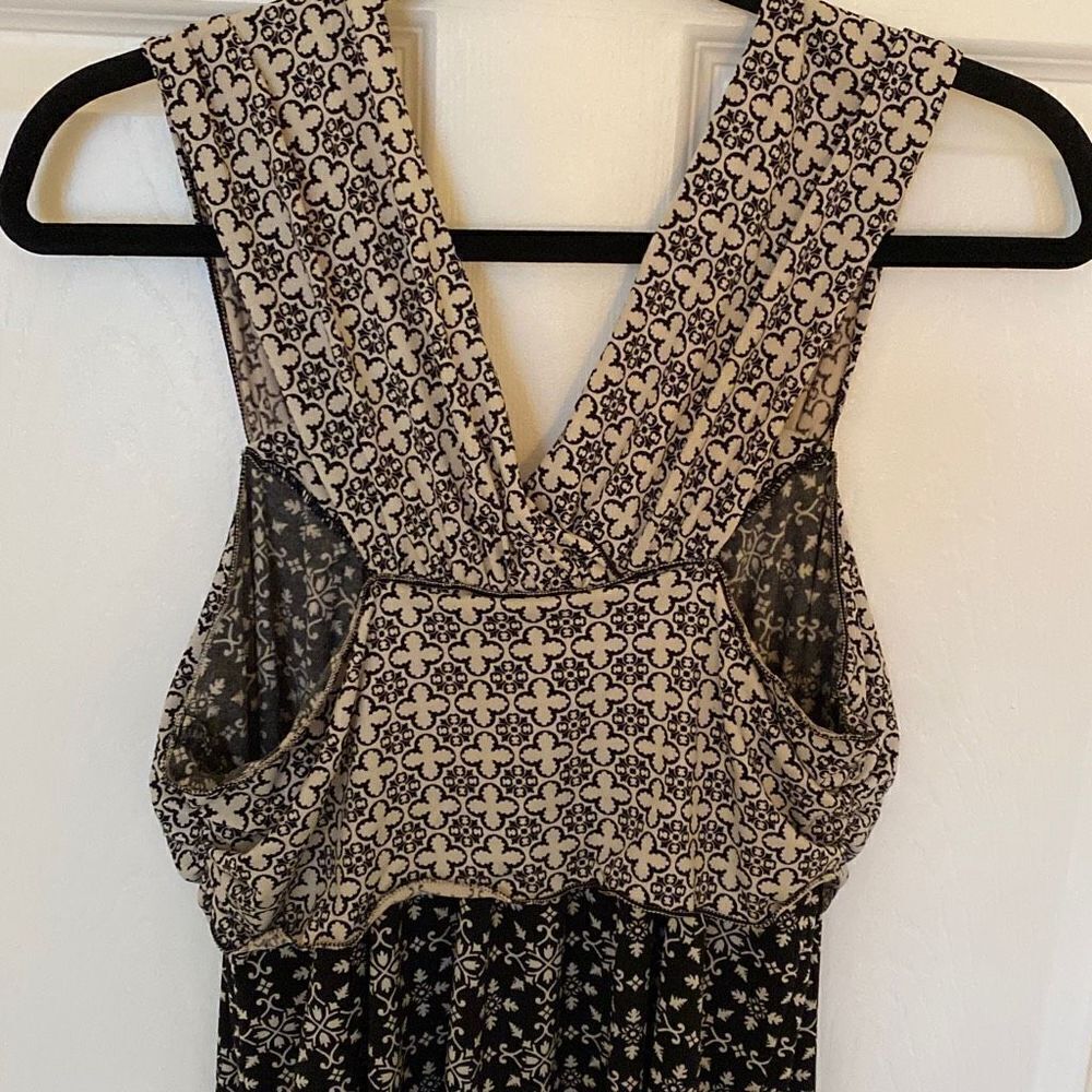 Studio M Women’s Sleeveless Black and Tan Dress, Size L - Picture 6 of 7